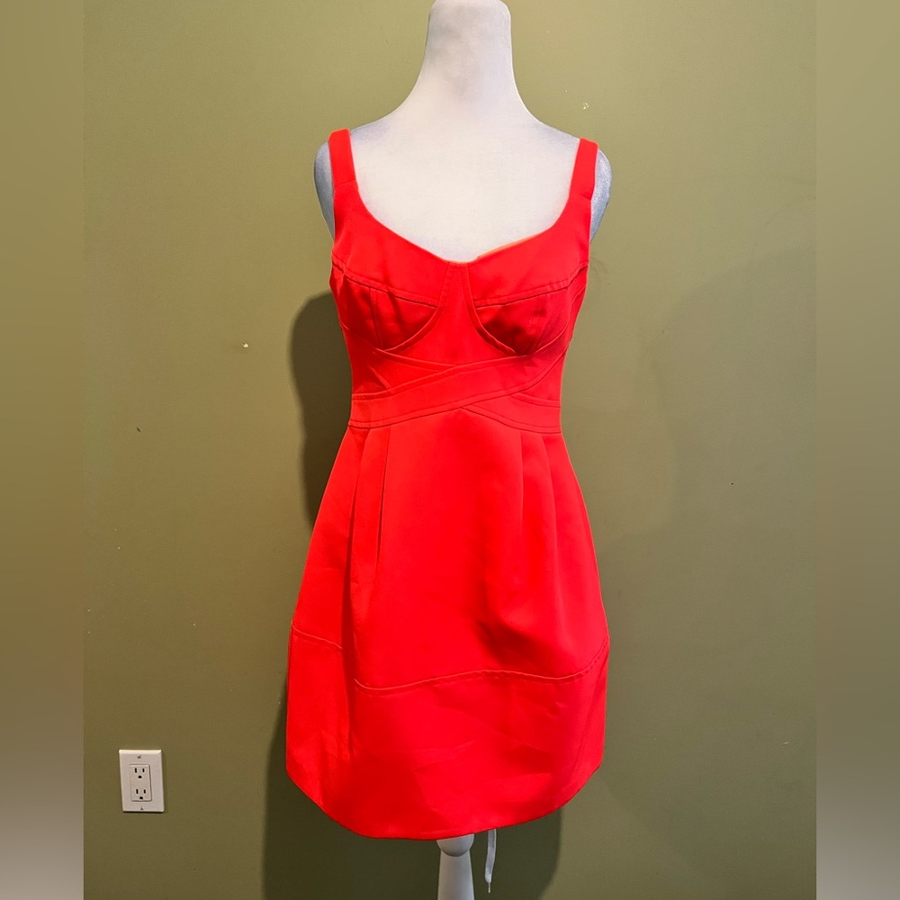 Nanette Lepore Bustier Mini Dress in Poppy - Picture 2 of 6
